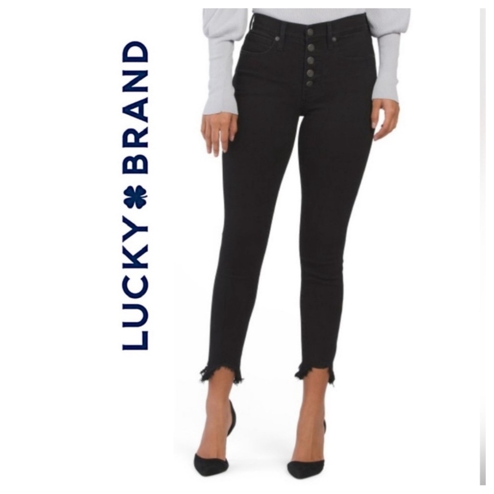 Lucky Bridgette High Rise Skinny Ankle Jeans Black 4 / 27